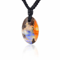 Natural Boulder Opal on Macramé Black Cord