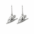 Tree Kangaroo Earrings In Sterling Silver