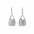Silver Earrings | Woven String Bilum
