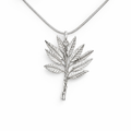 Banana Tree Pendant In Silver Large