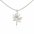 Banana Tree Pendant In Silver Medium
