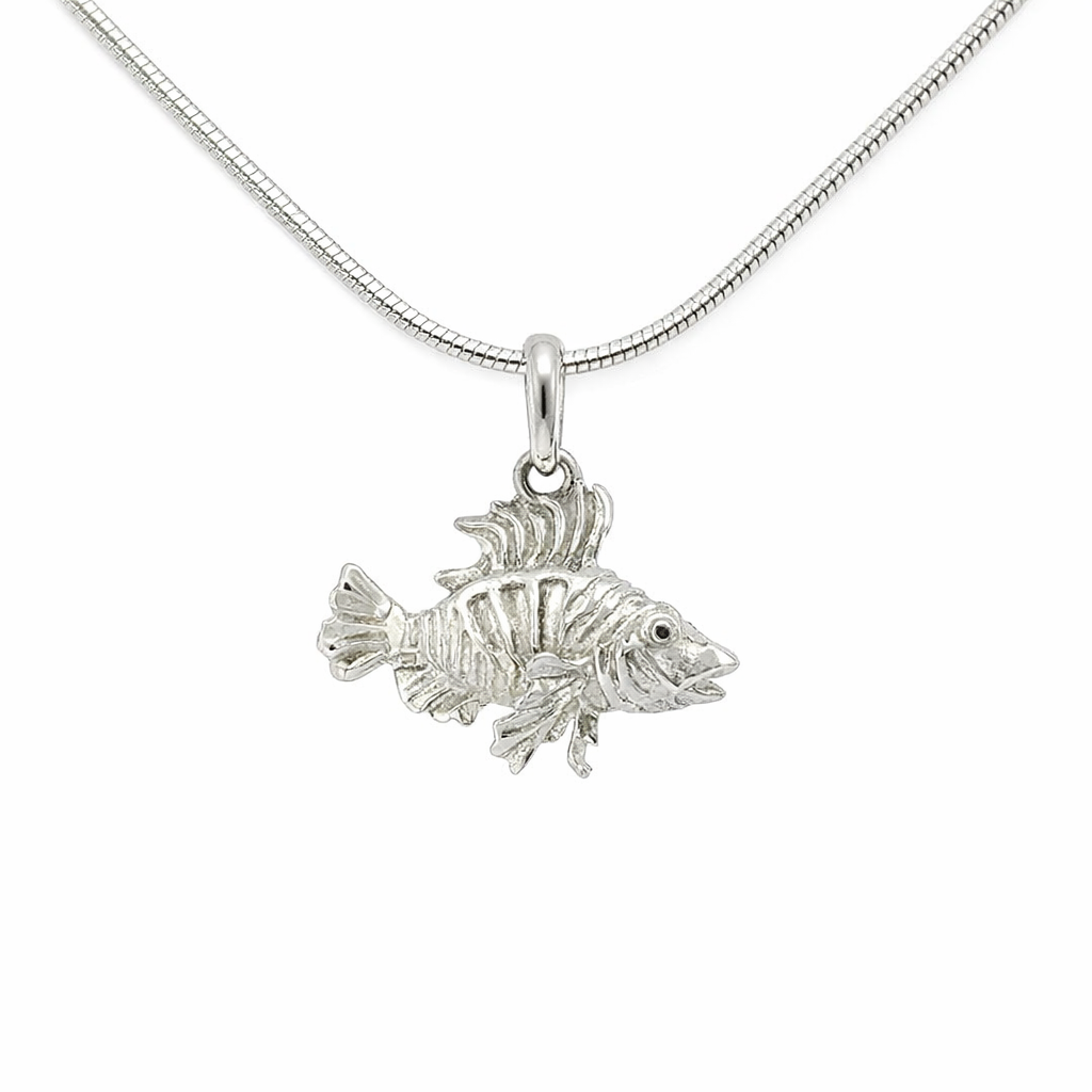 Lionfish Pendant In Sterling Silver