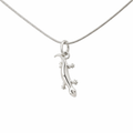 Gecko Pendant In Sterling Silver