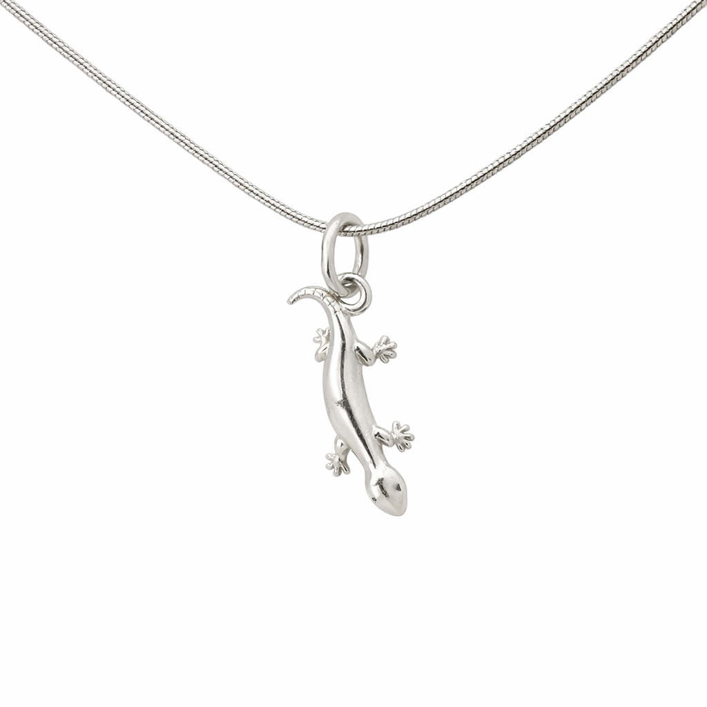 Gecko Pendant In Sterling Silver