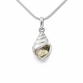 Banded Tulip Shell Pendant In Silver