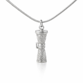 Kundu Drum Pendant In Silver
