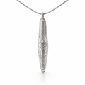 Silver Crocodile Long Mask Pendant