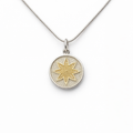 Small 8 Star Pattern Goroka Basket Pendant