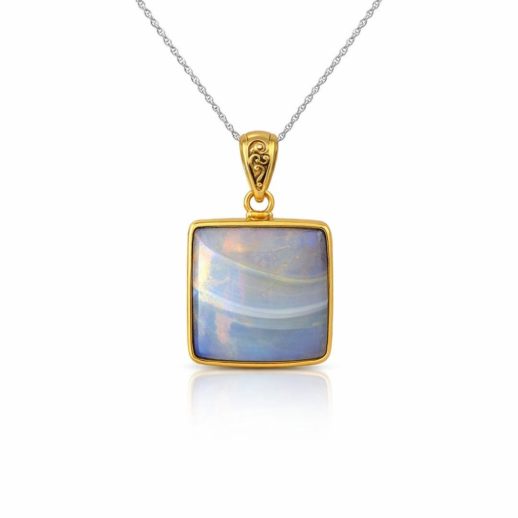 Solid Boulder Opal Pendant