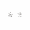 Children Silver Small Flower Shaped Stud Earrings