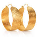 Gold Plated Brass Hoop Earrings