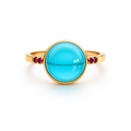 Ruby and Glass Ring in Yellow Gold
