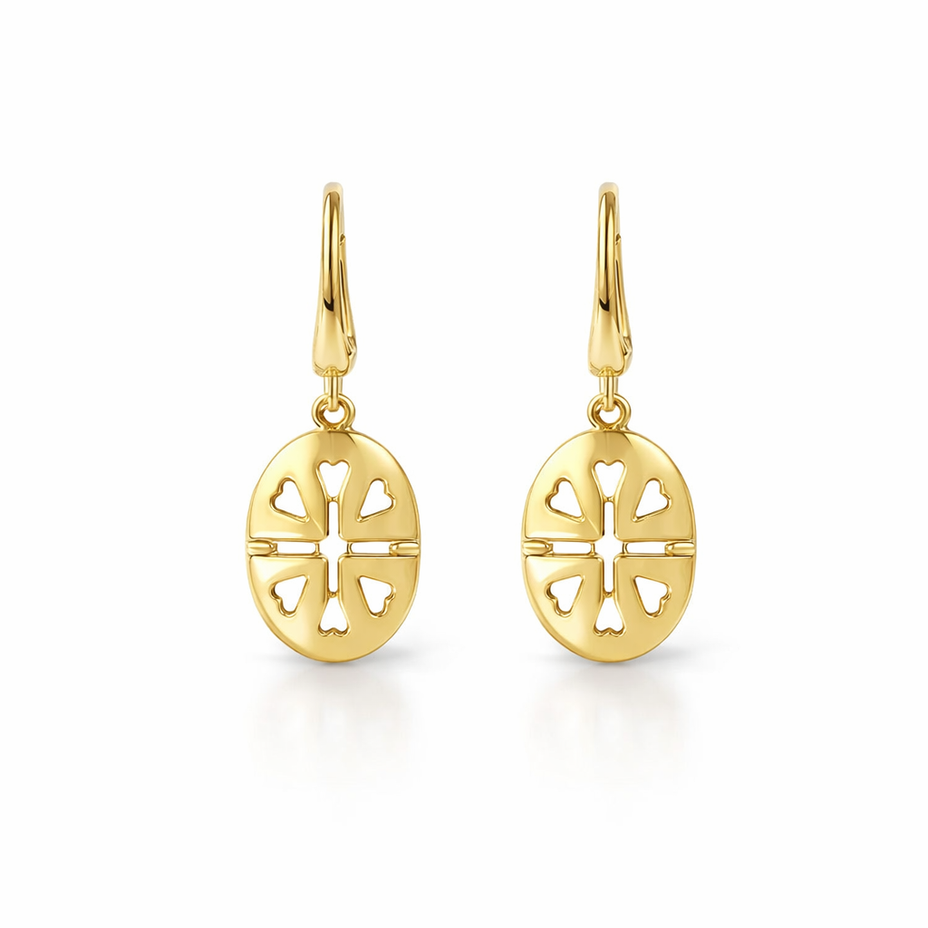 Gold Earrings | 9K Cut Out Design