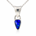 Triangular Opal Pendant In Sterling Silver