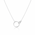 Petals Silver Necklace With Linked Circles | "Bridesmaid"