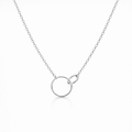 Petals Silver Necklace | "Cousins" With Linked Circles