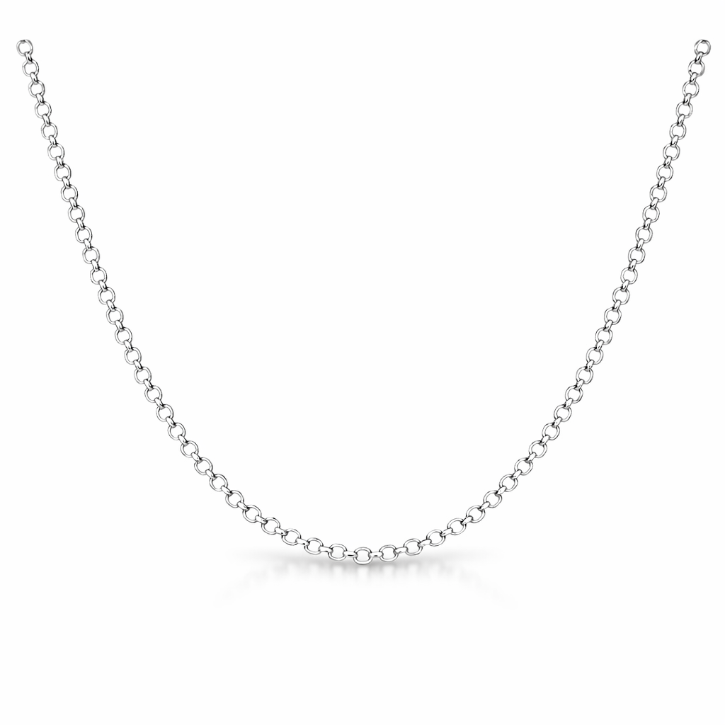 Chain Necklace | 18k White Gold Belcher