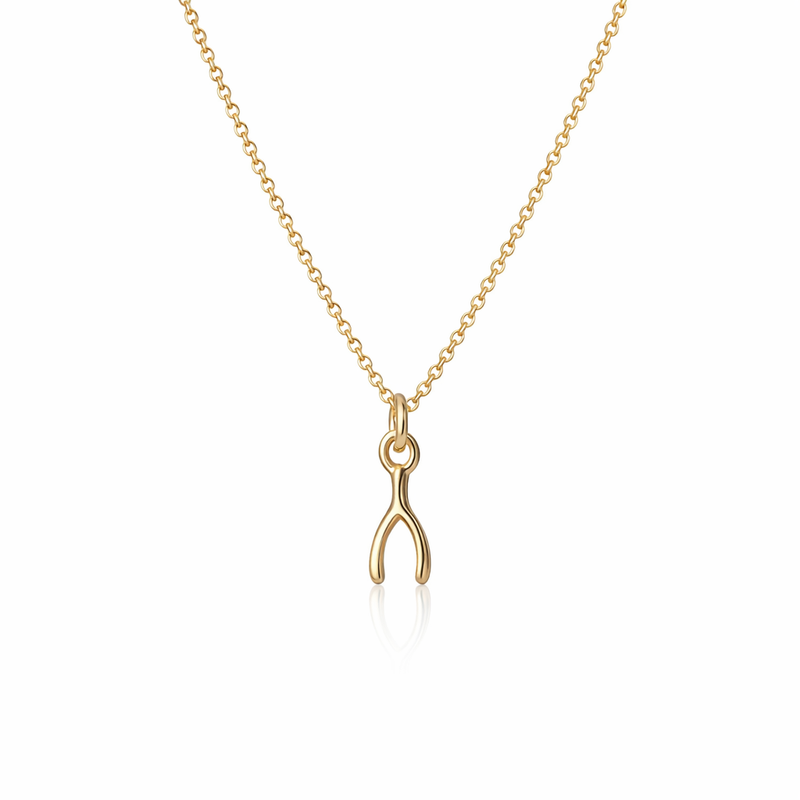 Wishbone Pendant | 9K Yellow Gold
