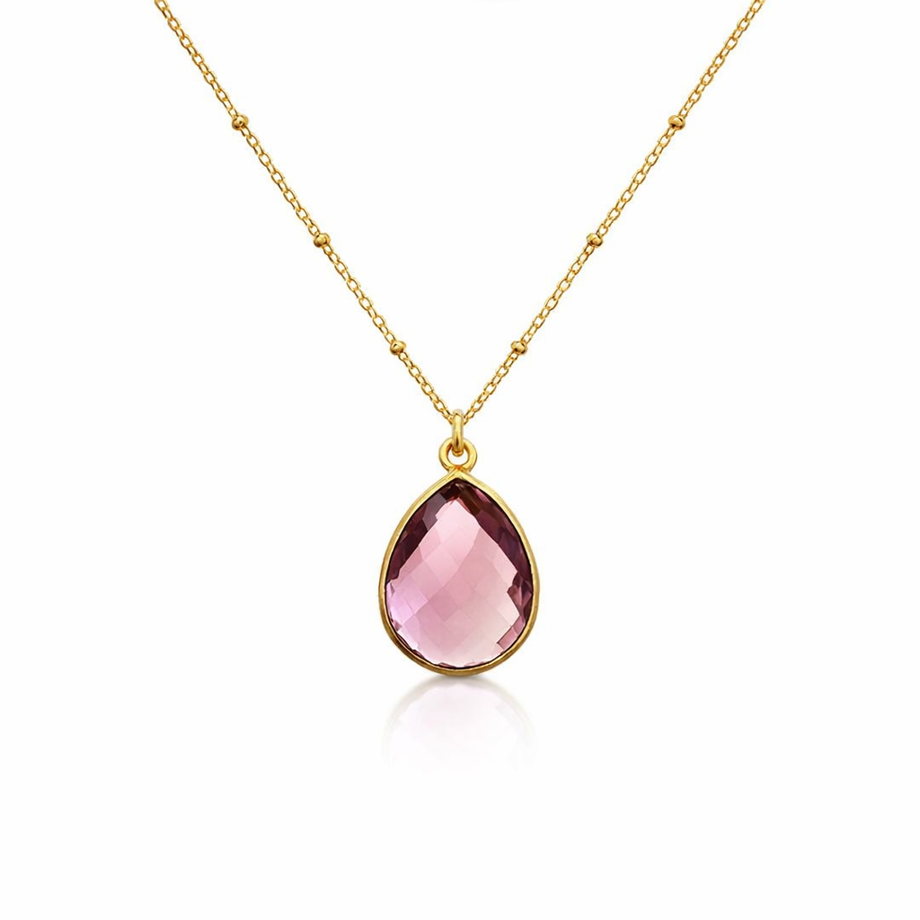 Necklace | Gold Plated with Amethyst