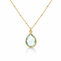Necklace | Gold Plated with Dyed Agate
