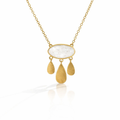 Necklace With Moonstone Pendant | Gold Plated Brass