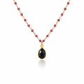 Necklace with Purple Pendant | Mixed Stones