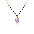 Necklace with Purple Pendant | Mixed Stones