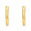 Hoop Earrings | 15mm x 3mm Round 9K Yellow Gold