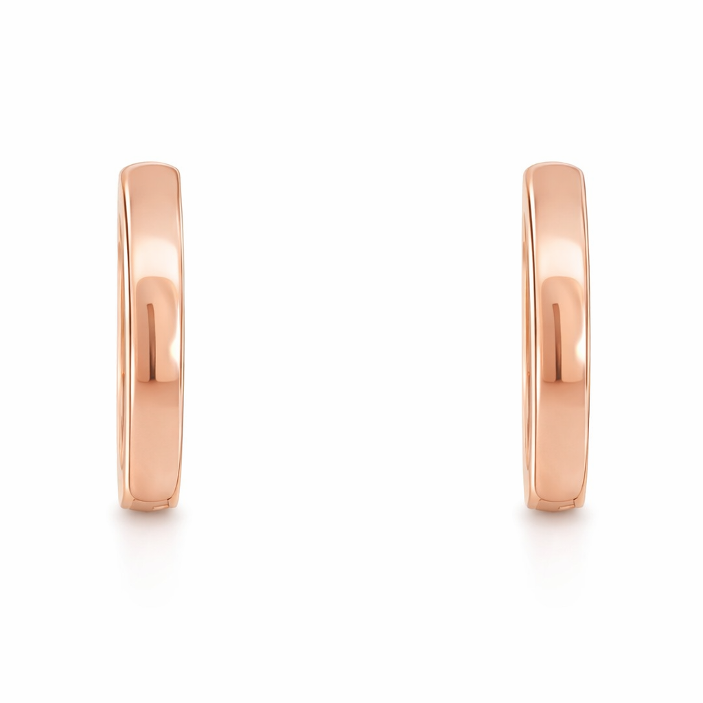 Huggie Hoop Earrings | Classic 10x2.6mm 9K Rose Gold