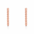 Huggie Hoop Earrings | Ball 10x2mm 9K Rose Gold