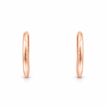 Huggie Hoop Earrings | 12x1.8mm 9K Rose Gold