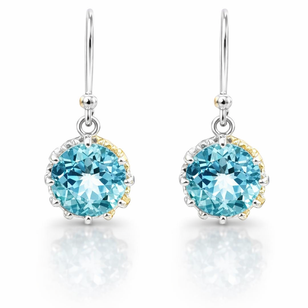 Earrings | Silver Blue Topaz Drops