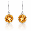 Earrings | Silver Citrine Drops