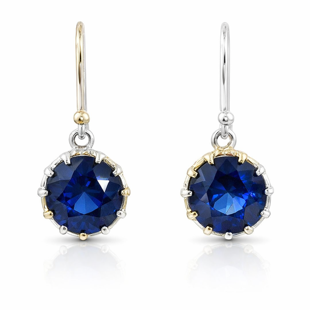 Earrings | Silver Created Sapphire Drops