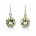 Earrings | Green Amethyst Silver Drops