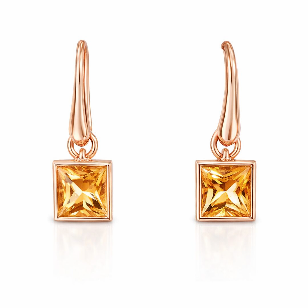 Earrings | Citrine In 9 Carat Gold