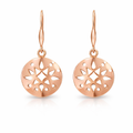 Earrings In 9K Rose Gold | Pierced Design Drop