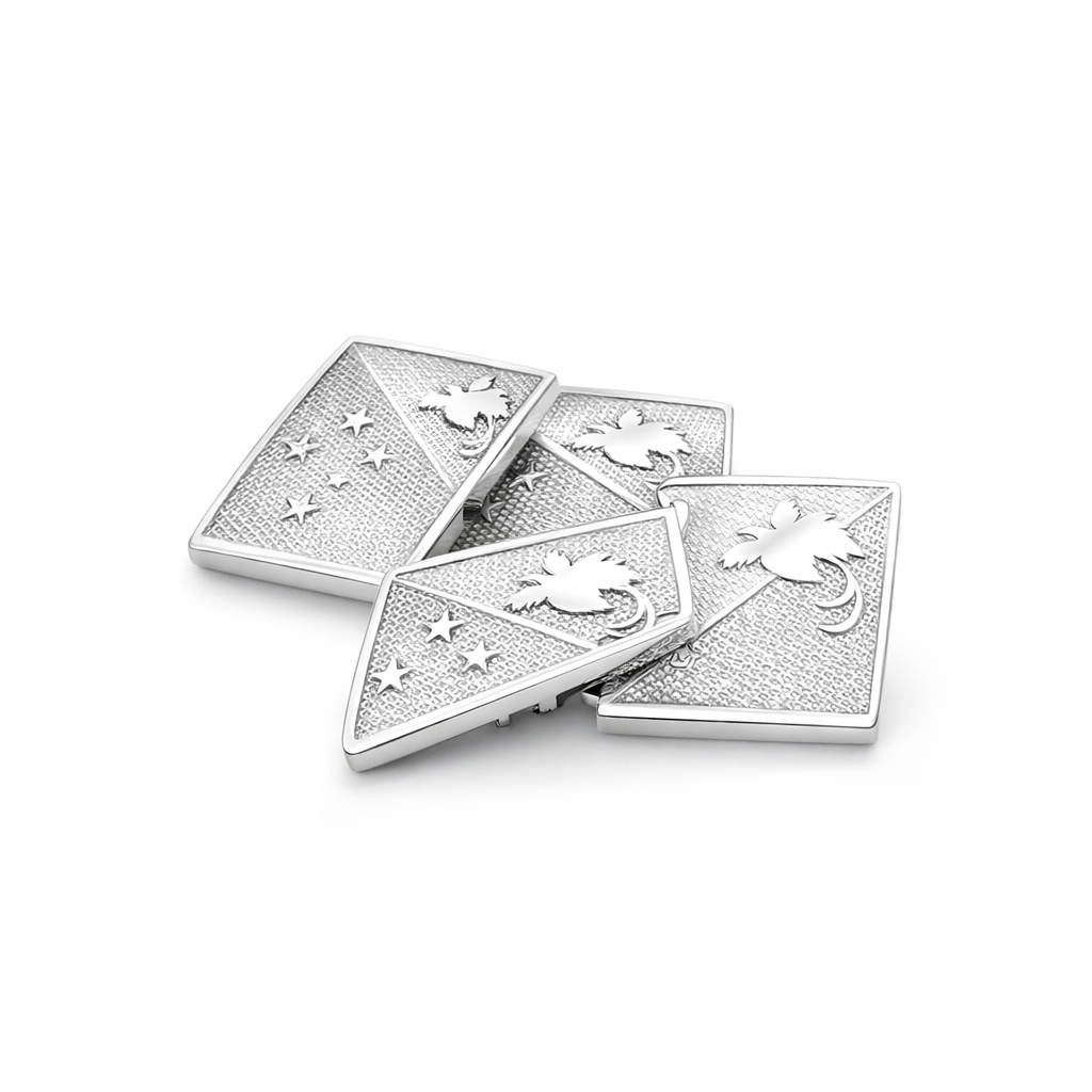 Cufflinks | Silver Papua New Guinea Flag