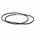 Neoprene Necklace 2.7mm With Riveted Silver Clasp