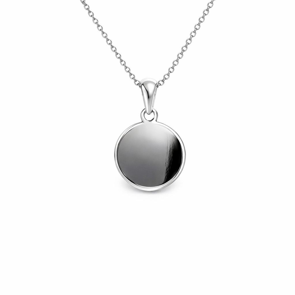 Engraving Pendant | Round Sterling Silver Tag