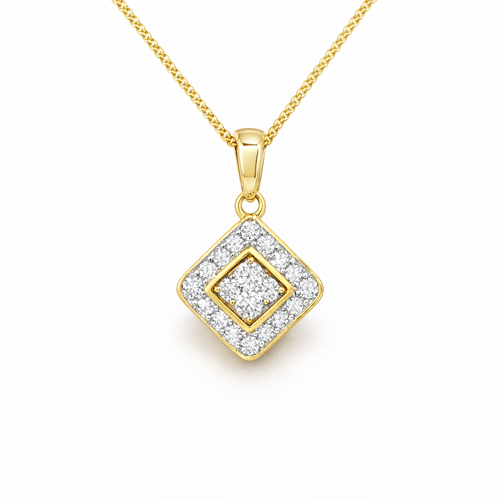Diamond Pendant | Square Shape