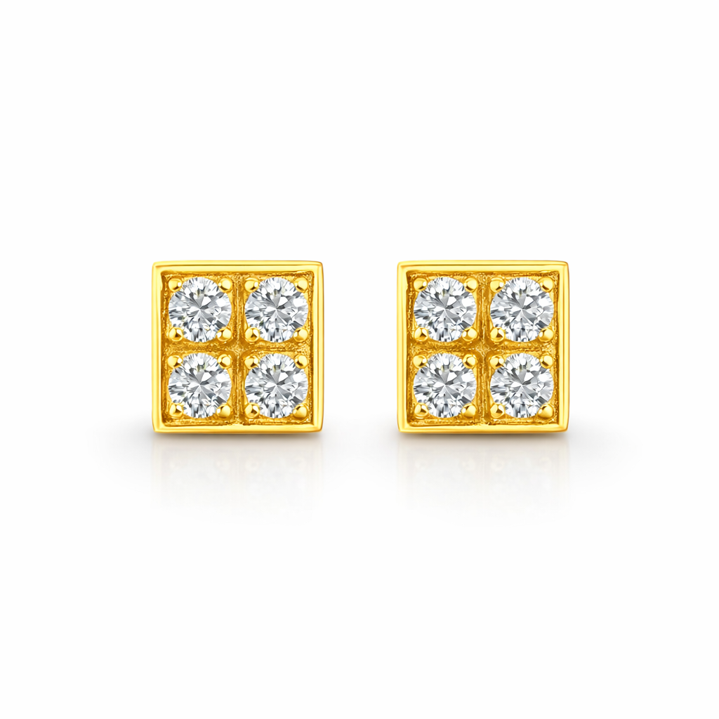 Diamond Earrings | Square Shape