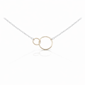 Petals Silver Necklace Godmother With Interlocking Links