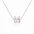 Petals Silver 'Friends' Circle Necklace