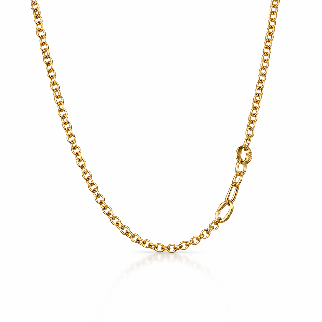 Belchor Link Chain Necklace | 9K Yellow Gold
