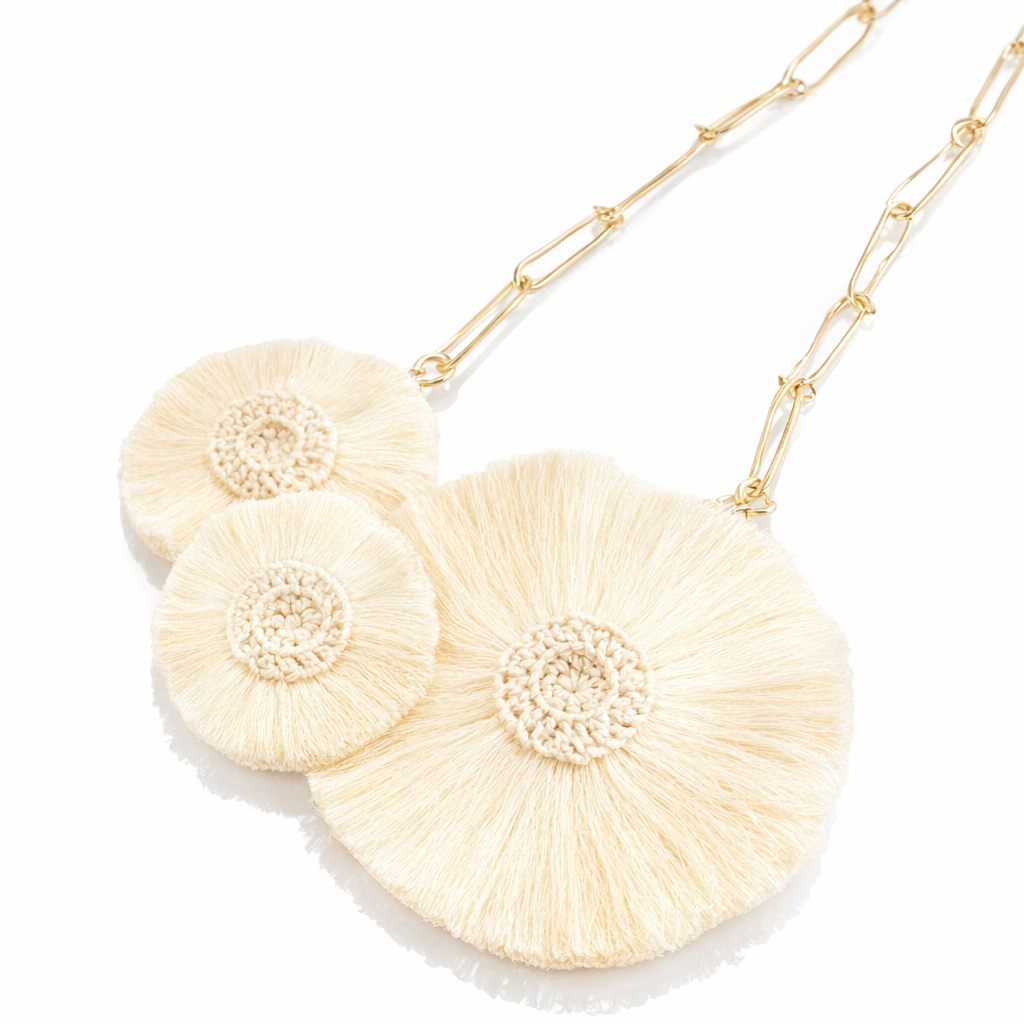 Statement Hibiscus Necklace By Bilum and Bilas
