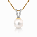 South Sea Pearl Pendant 18ct Gold with Diamonds