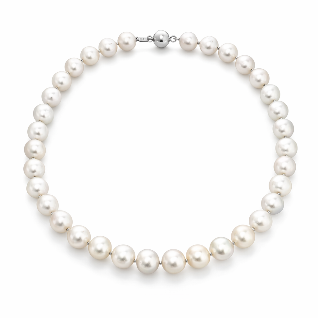 South Sea Pearl Necklace With 14ct White Gold Ball Clasp