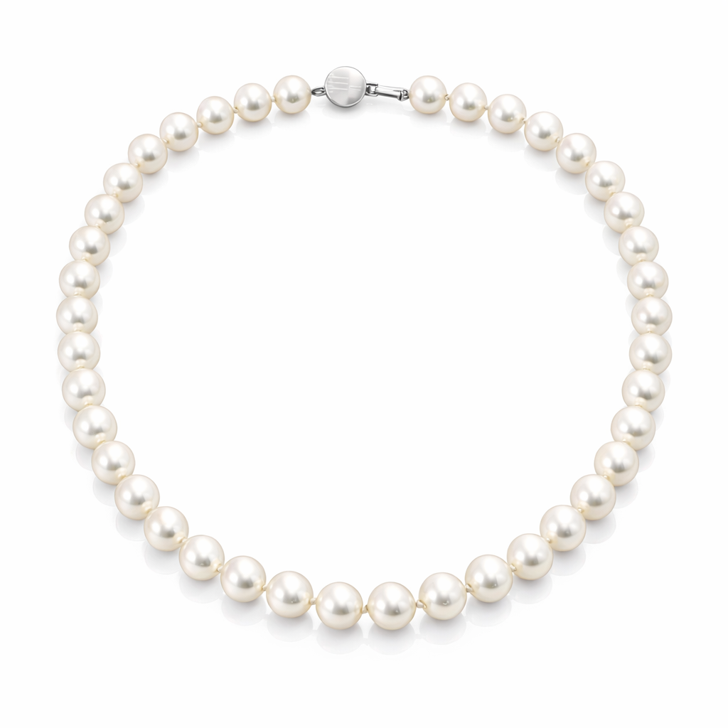 South Sea Pearl Necklace With 14K White Gold Circular BoxClasp