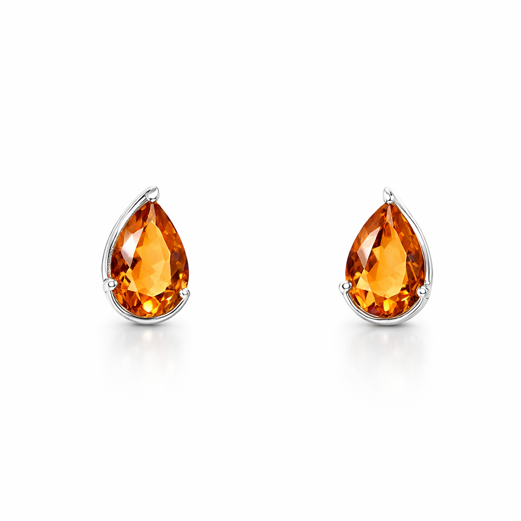 Citrine Stud Earrings| 14ct